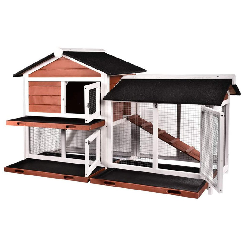 Tucker Murphy Pet™ Gantz Weather Resistant Rabbit Hutch with Ramp